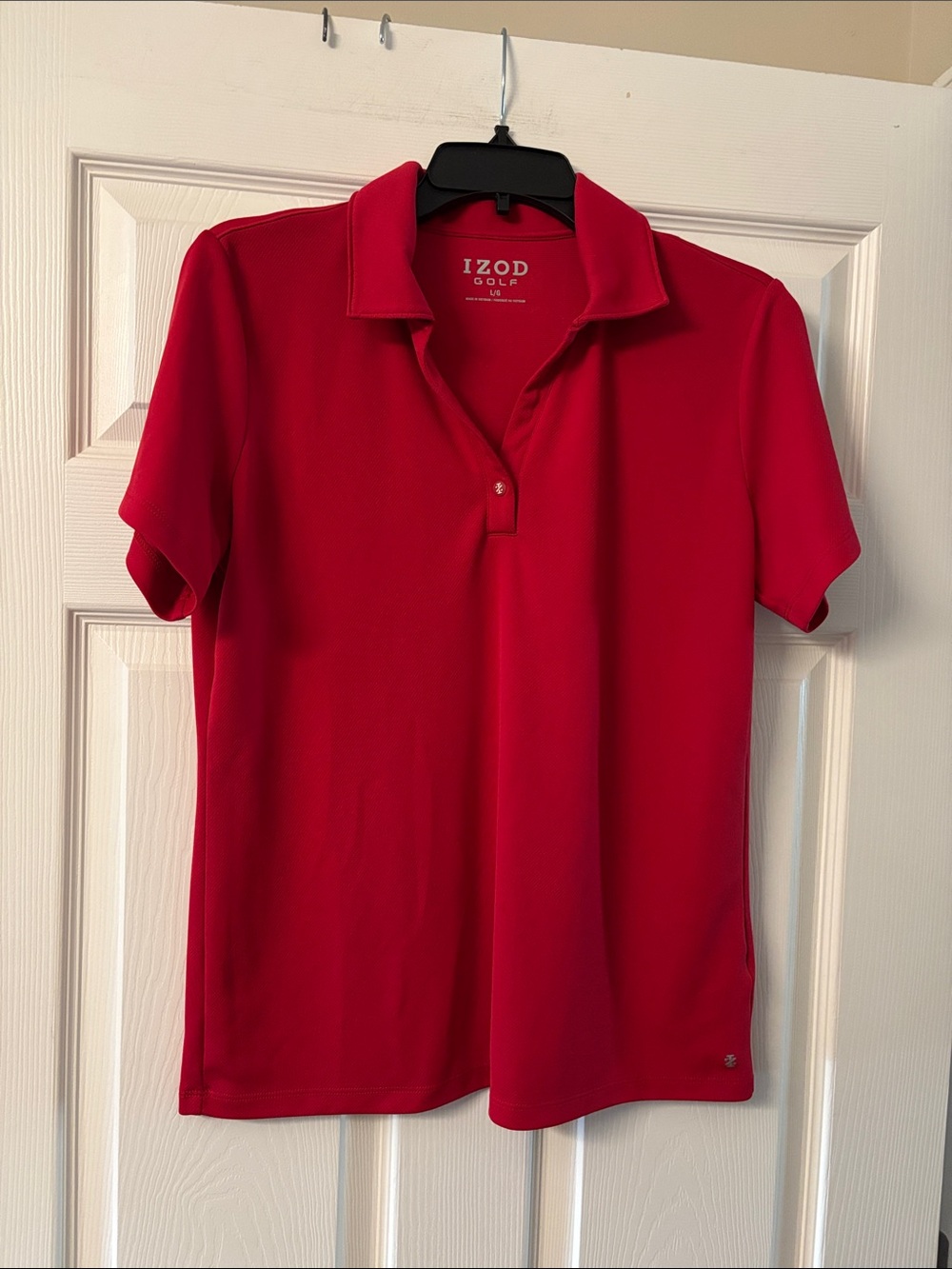 Izod Red Short-Sleeve Polo Shirt